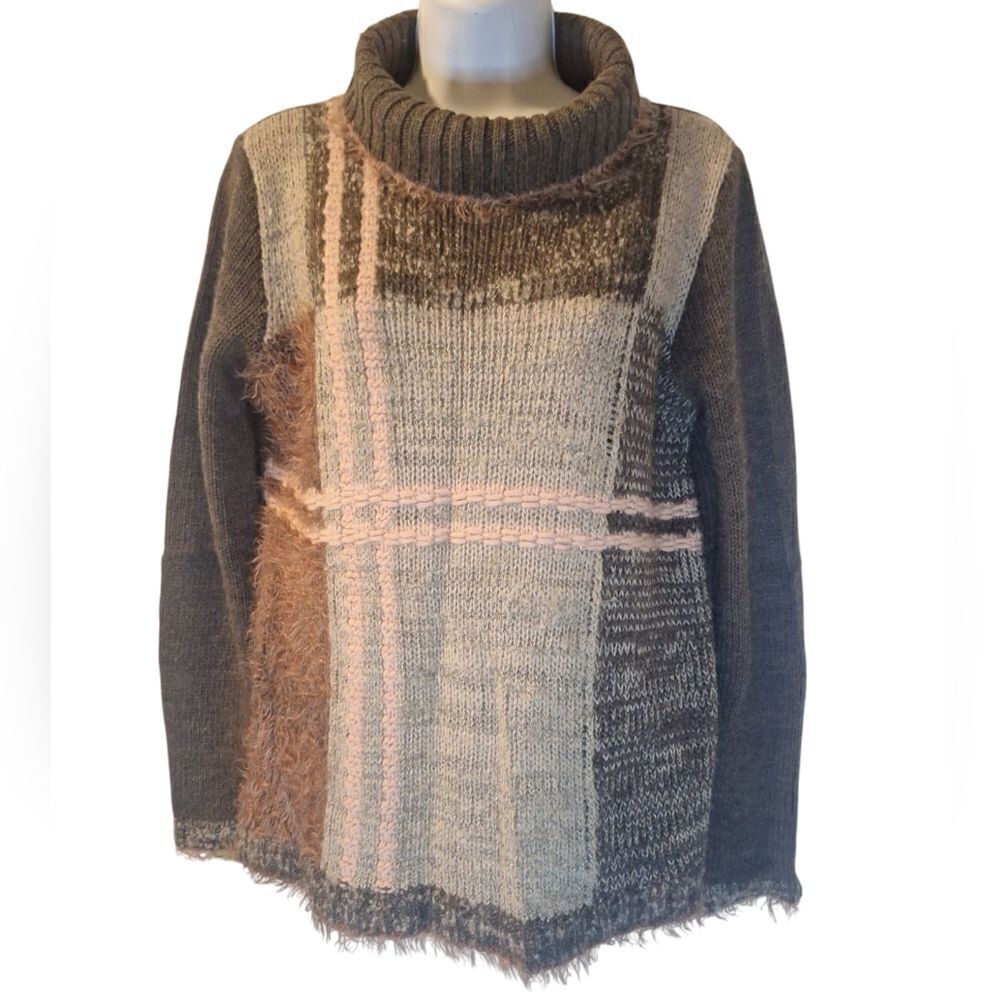 Skovhuus Danish knitwear colorblock cozy sweater size M
